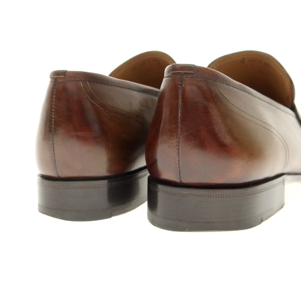 【中古】ベルルッティ Berluti ブリュレ コインローファー ブラウンオリーブ【 6 1/2 】【 状態ランクB 】【 メンズ 】 [DPD]