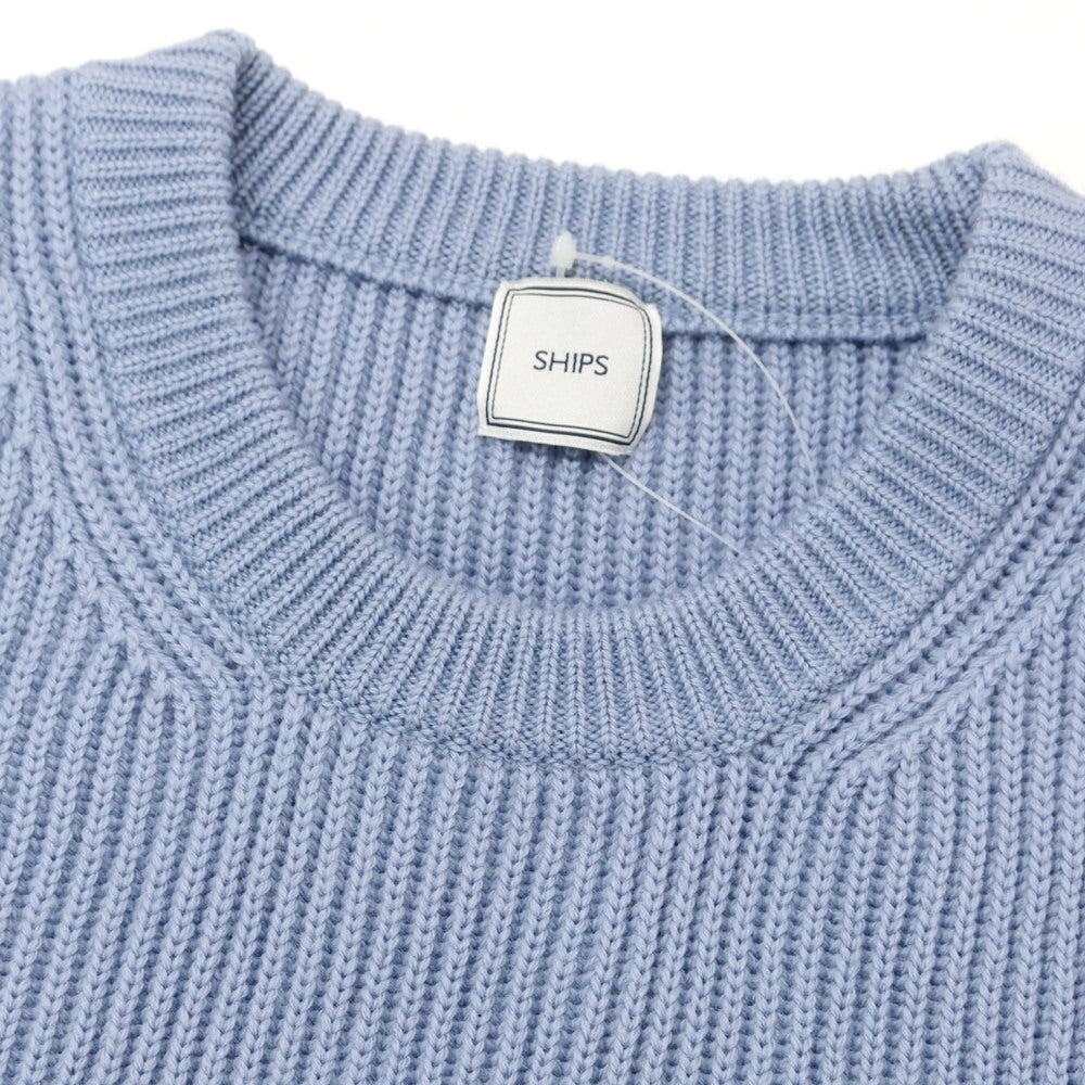 [Used] SHIPS Mid-gauge wool knit vest, light blue [L] [Condition rank B] [Men&