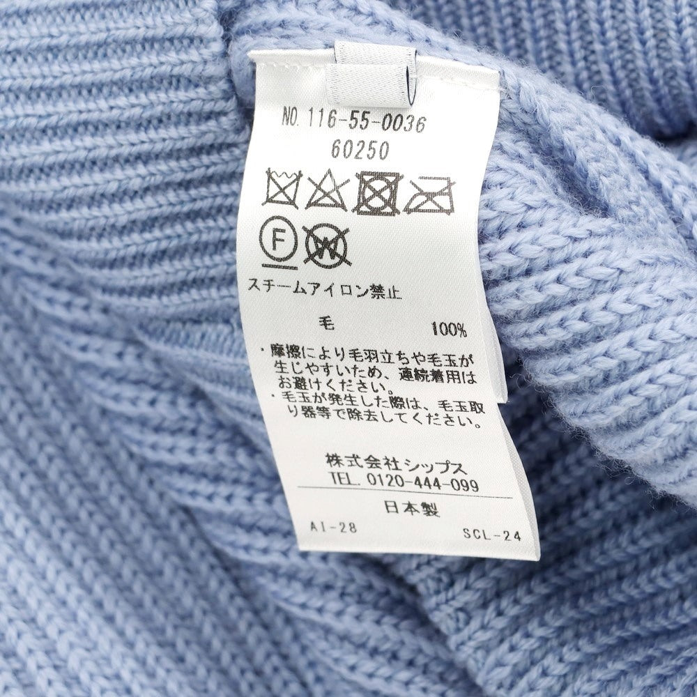 [Used] SHIPS Mid-gauge wool knit vest, light blue [L] [Condition rank B] [Men&