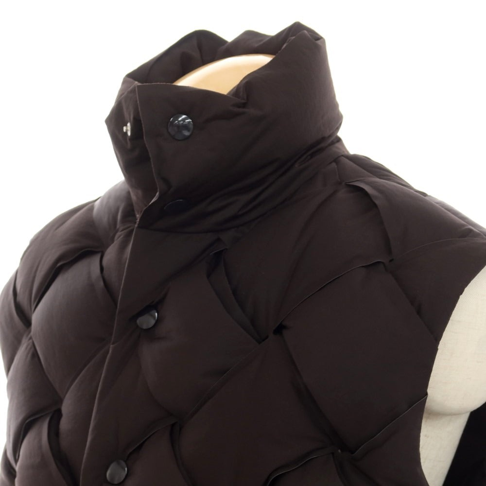 【中古】ボッテガヴェネタ BOTTEGAVENETA ナイロン ダウンベスト ダークブラウン【サイズXS】【BRW】【A/W】【状態ランクA】【メンズ】