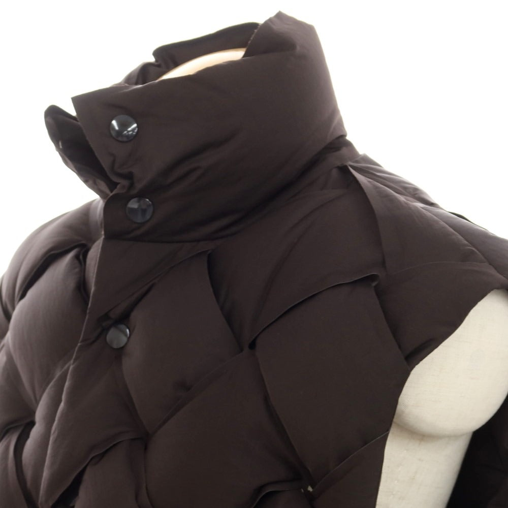 【中古】ボッテガヴェネタ BOTTEGAVENETA ナイロン ダウンベスト ダークブラウン【サイズS】【 状態ランクA 】【 メンズ 】 [EPD]
