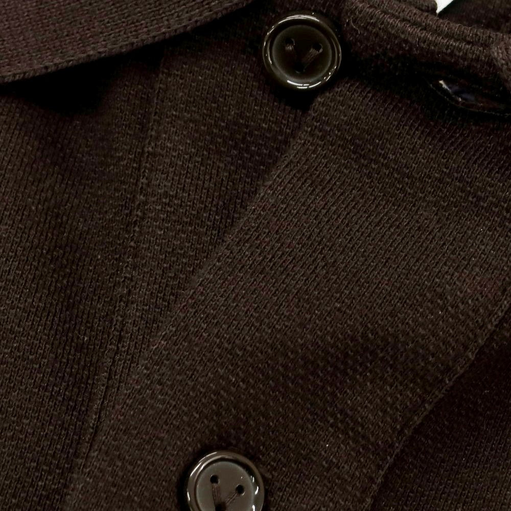 【中古】ボッテガヴェネタ BOTTEGAVENETA コットン 半袖ポロシャツ ダークブラウン【サイズS】【 状態ランクA 】【 メンズ 】 [EPD]