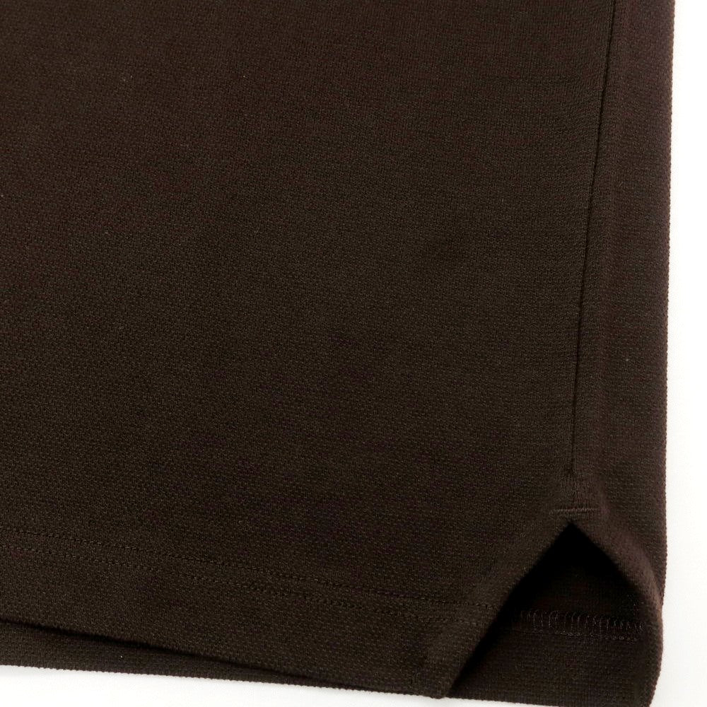 【中古】ボッテガヴェネタ BOTTEGAVENETA コットン 半袖ポロシャツ ダークブラウン【サイズS】【 状態ランクA 】【 メンズ 】 [EPD]