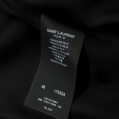 【中古】【未使用】サンローランパリ SAINT LAURENT PARIS ウール 2つボタン テーラードジャケット ブラック【サイズ46】【BLK】【S/S/A/W】【状態ランクS】【メンズ】