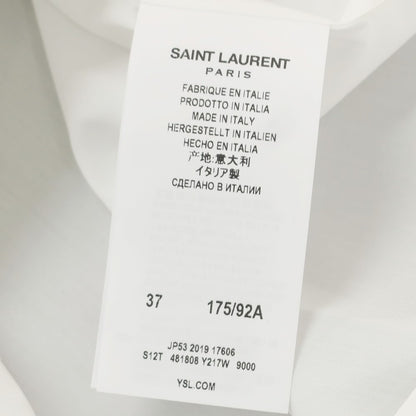 【中古】サンローランパリ SAINT LAURENT PARIS ブロード織りコットン ドレスシャツ ホワイト【 37 】【 状態ランクB 】【 メンズ 】 [EPD]
