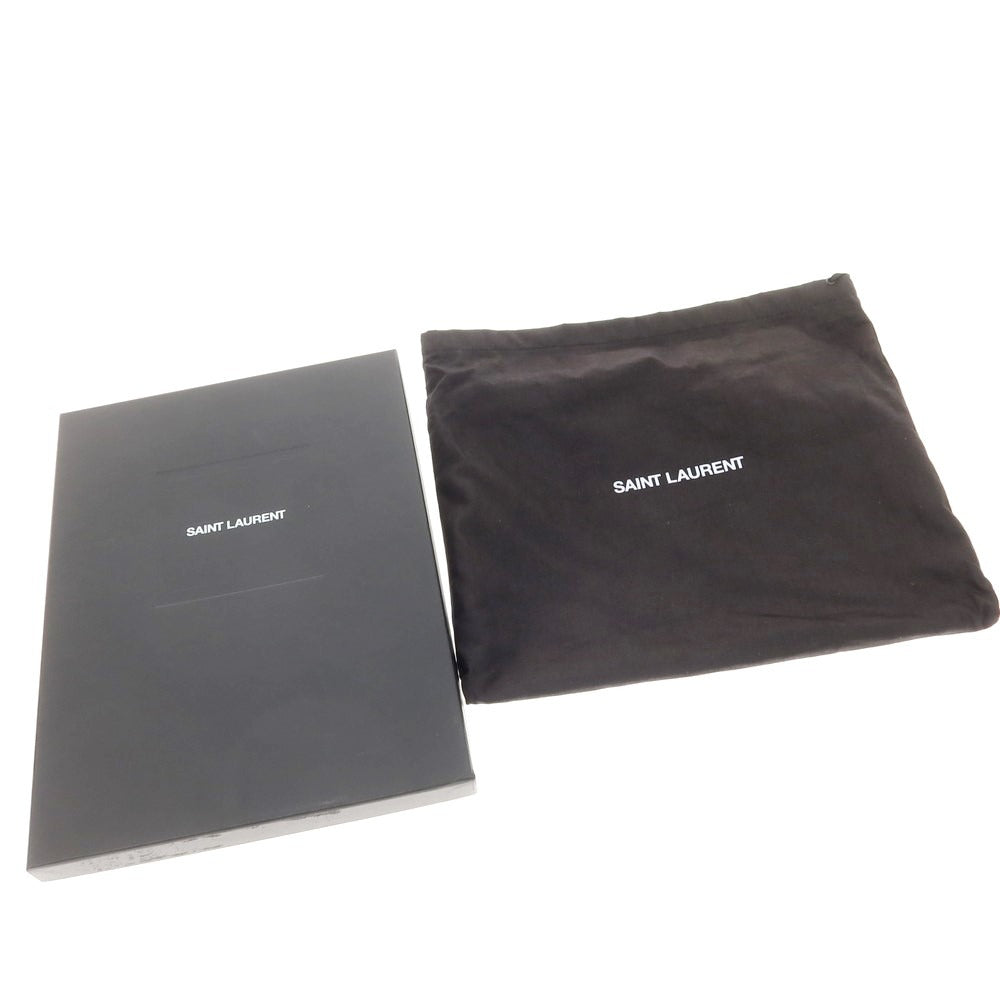 【中古】サンローランパリ SAINT LAURENT PARIS キャンバス レザー クラッチバッグ ブラック【 状態ランクA 】【 メンズ 】