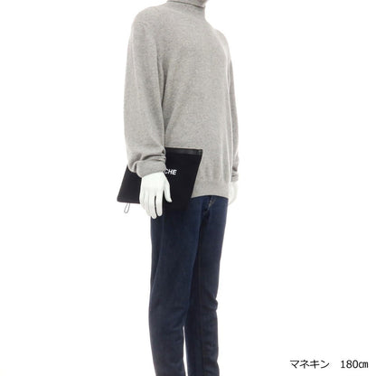 【中古】サンローランパリ SAINT LAURENT PARIS キャンバス レザー クラッチバッグ ブラック【 状態ランクA 】【 メンズ 】