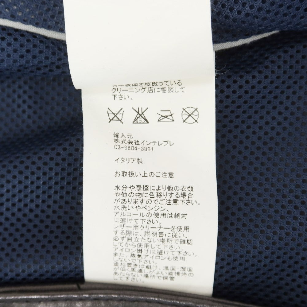 【中古】エンメティ EMMETI ラムスキン ダブル ライダースジャケット ブラック【サイズ44】【 状態ランクC 】【 メンズ 】 [EPD]