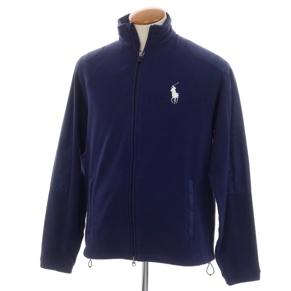 【中古】ポロゴルフ POLO GOLF ポリエステル ジップアップ フリースジャケット ネイビー【サイズM】【NVY】【A/W】【状態ランクB】【メンズ】