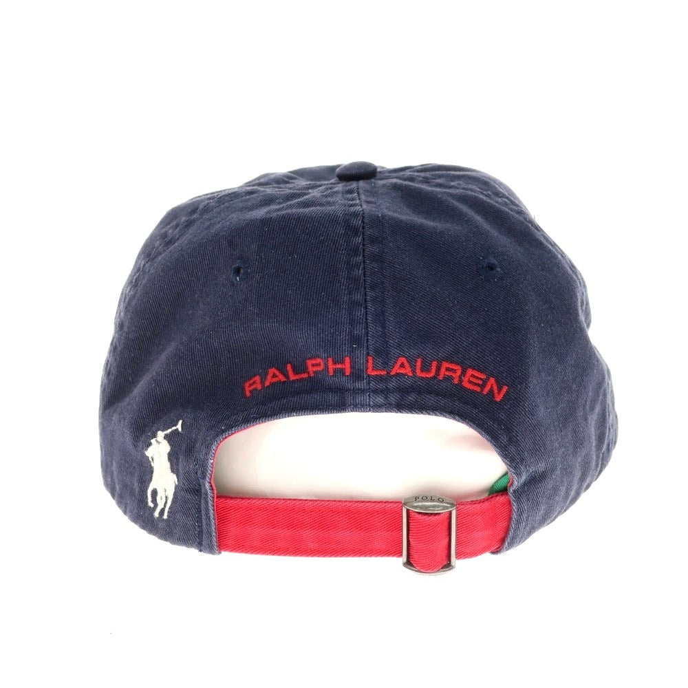 【中古】ラルフローレン スポーツ RALPH LAUREN SPORT コットン キャップ 帽子 ネイビー【サイズONE SIZE】【NVY】【S/S/A/W】【状態ランクC】【メンズ】