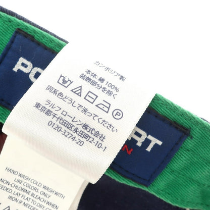 【中古】ラルフローレン スポーツ RALPH LAUREN SPORT コットン キャップ 帽子 ネイビー【サイズONE SIZE】【NVY】【S/S/A/W】【状態ランクC】【メンズ】