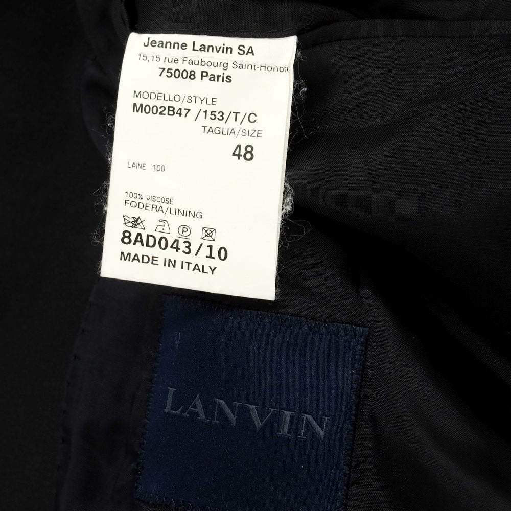 【中古】ランバン LANVIN ウール 2つボタン テーラードジャケット ブラック【サイズ48】【BLK】【A/W】【状態ランクC】【メンズ】