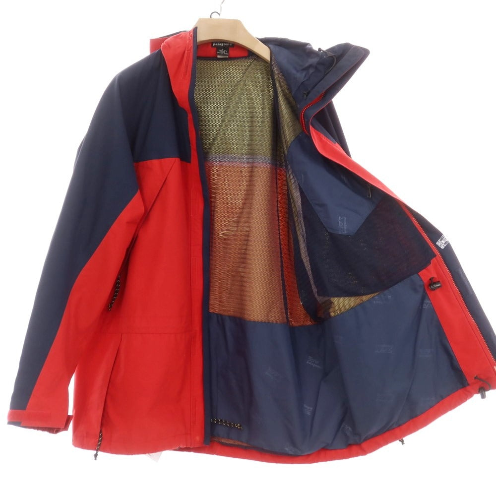 【中古】パタゴニア patagonia 2002年製 GORE-TEX ナイロン マウンテンパーカー レッドxネイビー【サイズL】【RED】【S/S/A/W】【状態ランクB】【メンズ】