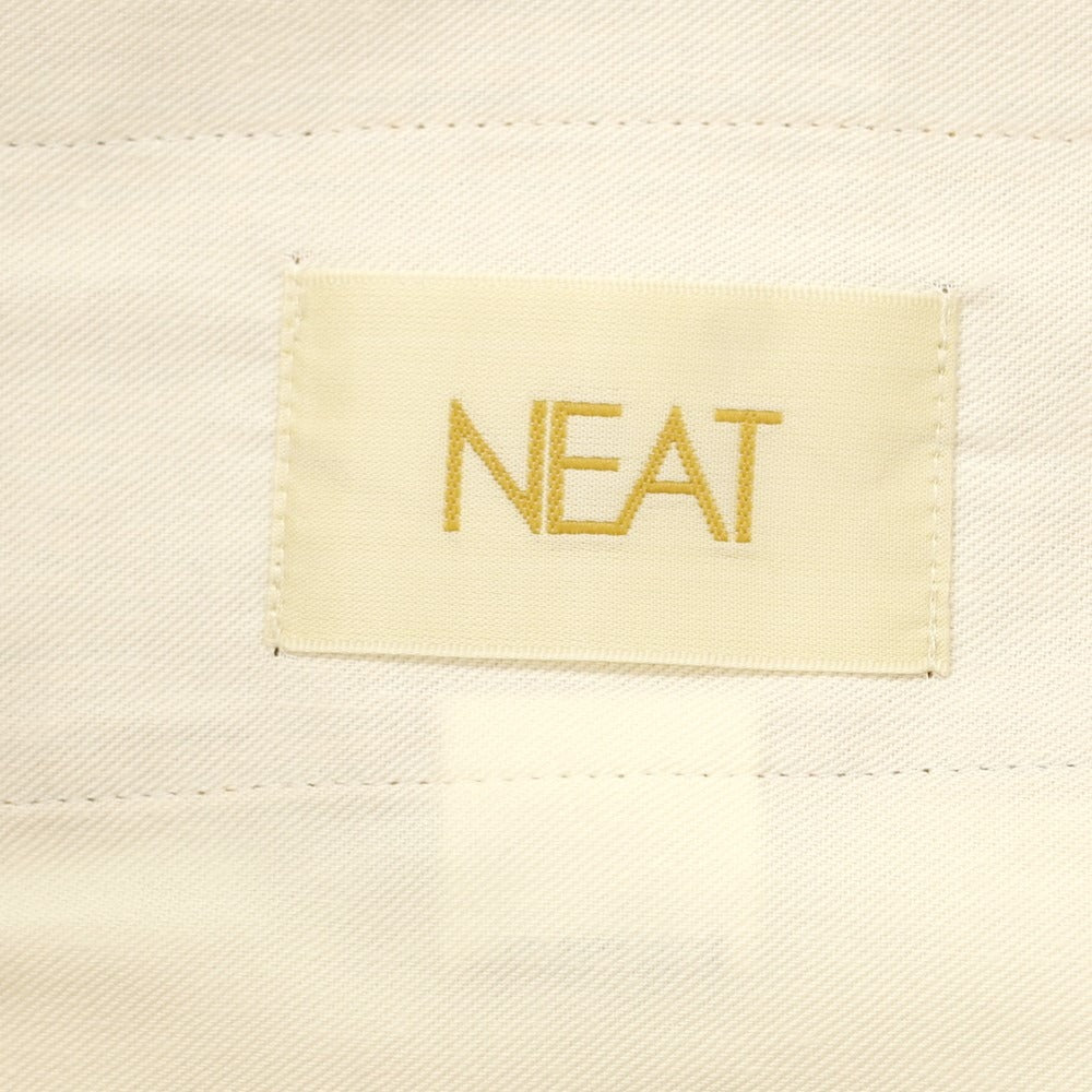 【中古】ニート NEAT コットン チェック ワイド カジュアルスラックスパンツ オレンジxブラウン【 46 】【 状態ランクB 】【 メンズ 】