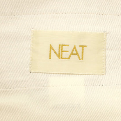 【中古】ニート NEAT コットン チェック ワイド カジュアルスラックスパンツ オレンジxブラウン【 46 】【 状態ランクB 】【 メンズ 】