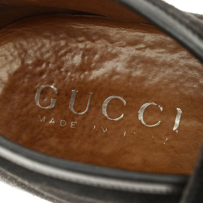 【中古】グッチ GUCCI スエード モカシンビットブーツ ブラック【 41 1/2E 】【 状態ランクC 】【 メンズ 】