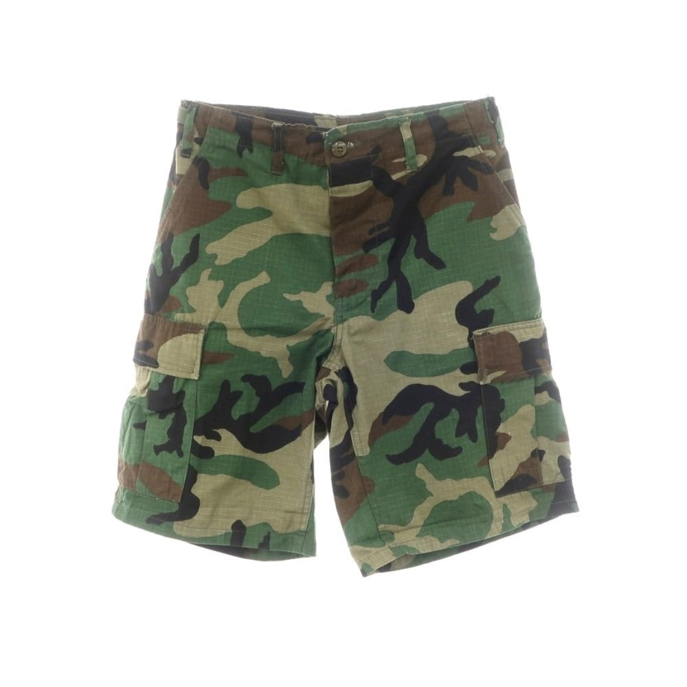 【中古】ミリタリー MILITARY US ARMY コットン カモフラ カーゴ ショートパンツ オリーブグリーンxブラウン【 27 】【 状態ランクB 】【 メンズ 】