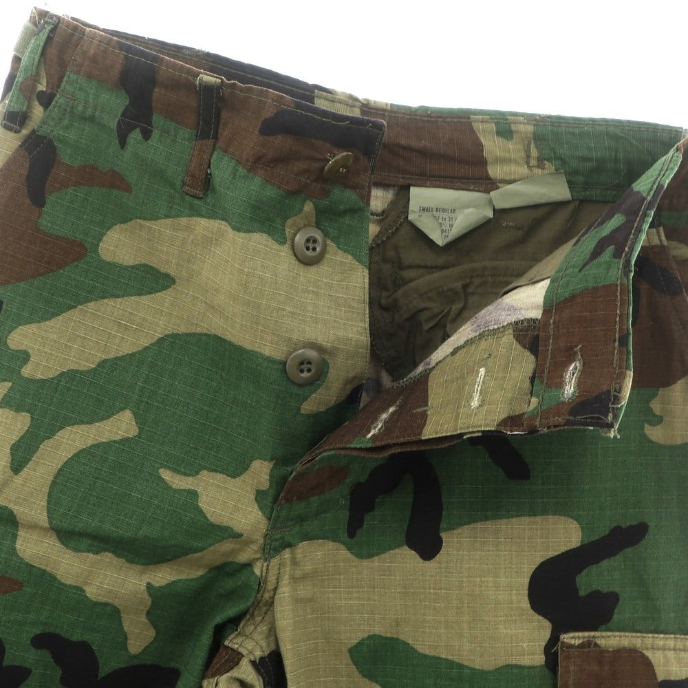 【中古】ミリタリー MILITARY US ARMY コットン カモフラ カーゴ ショートパンツ オリーブグリーンxブラウン【 27 】【 状態ランクB 】【 メンズ 】