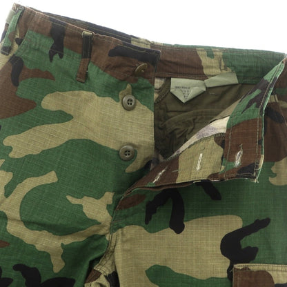 【中古】ミリタリー MILITARY US ARMY コットン カモフラ カーゴ ショートパンツ オリーブグリーンxブラウン【 27 】【 状態ランクB 】【 メンズ 】