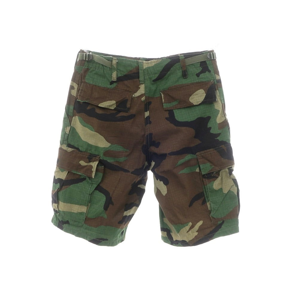 【中古】ミリタリー MILITARY US ARMY コットン カモフラ カーゴ ショートパンツ オリーブグリーンxブラウン【 27 】【 状態ランクB 】【 メンズ 】