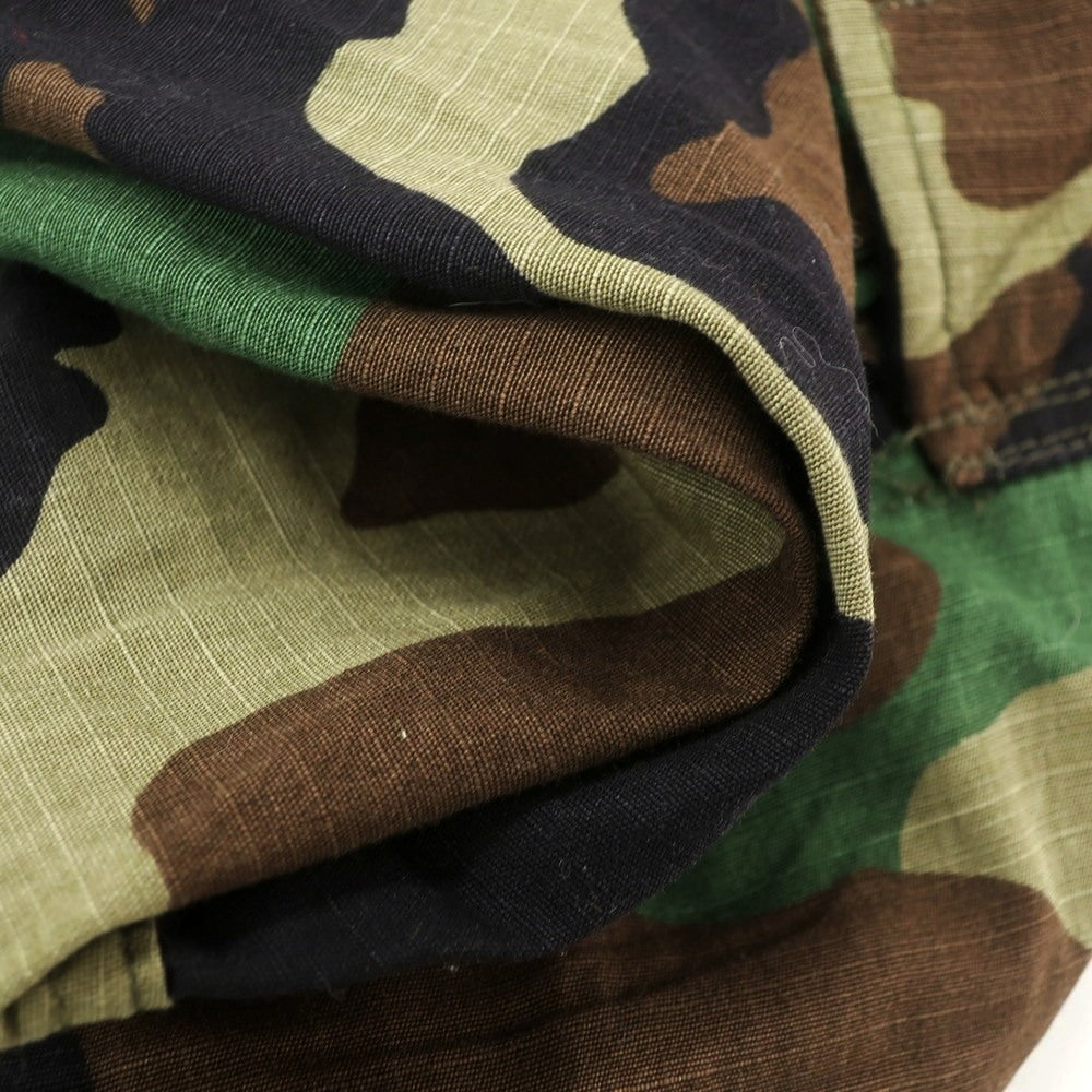 【中古】ミリタリー MILITARY US ARMY コットン カモフラ カーゴ ショートパンツ オリーブグリーンxブラウン【 27 】【 状態ランクB 】【 メンズ 】