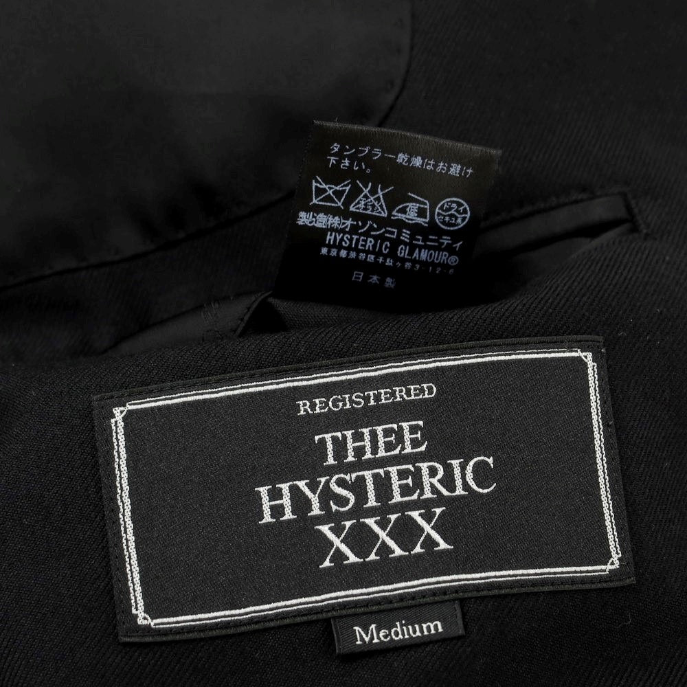 【中古】ジィヒステリックトリプルエックス Thee Hysteric XXX コットンウール ジャケット ブラック【サイズM】【BLK】【A/W】【状態ランクB】【メンズ】