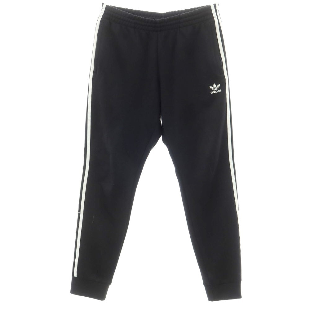 【中古】アディダス adidas ポリエステルコットン ライン イージーパンツ ブラック【サイズXO】【BLK】【S/S/A/W】【状態ランクC】【メンズ】