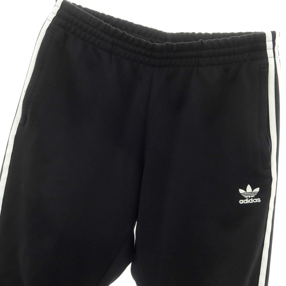 【中古】アディダス adidas ポリエステルコットン ライン イージーパンツ ブラック【サイズXO】【BLK】【S/S/A/W】【状態ランクC】【メンズ】