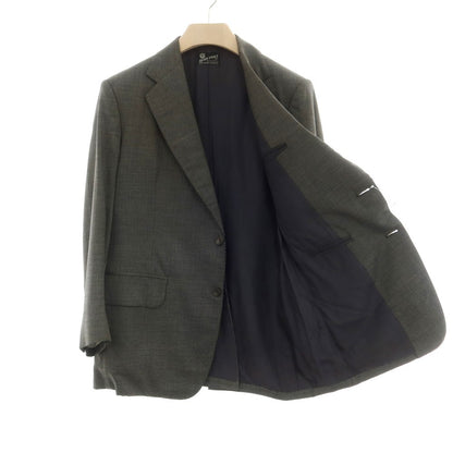 【中古】ヘンリー プール Henry Poole ウール系 スリーピース 2つボタンスーツ グレー系【 M位 】【 状態ランクD 】【 メンズ 】