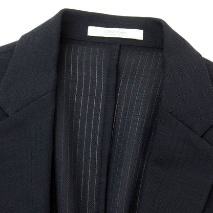 [Used] Calvin Klein Polyester Linen 2 Button Casual Jacket Dark Navy [36] [Condition Rank B] [Men&
