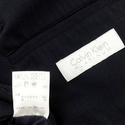 【中古】カルバンクライン Calvin Klein ポリエステルリネン 2つボタン カジュアルジャケット ダークネイビー【 36 】【 状態ランクB 】【 メンズ 】 [CPD][BPD]