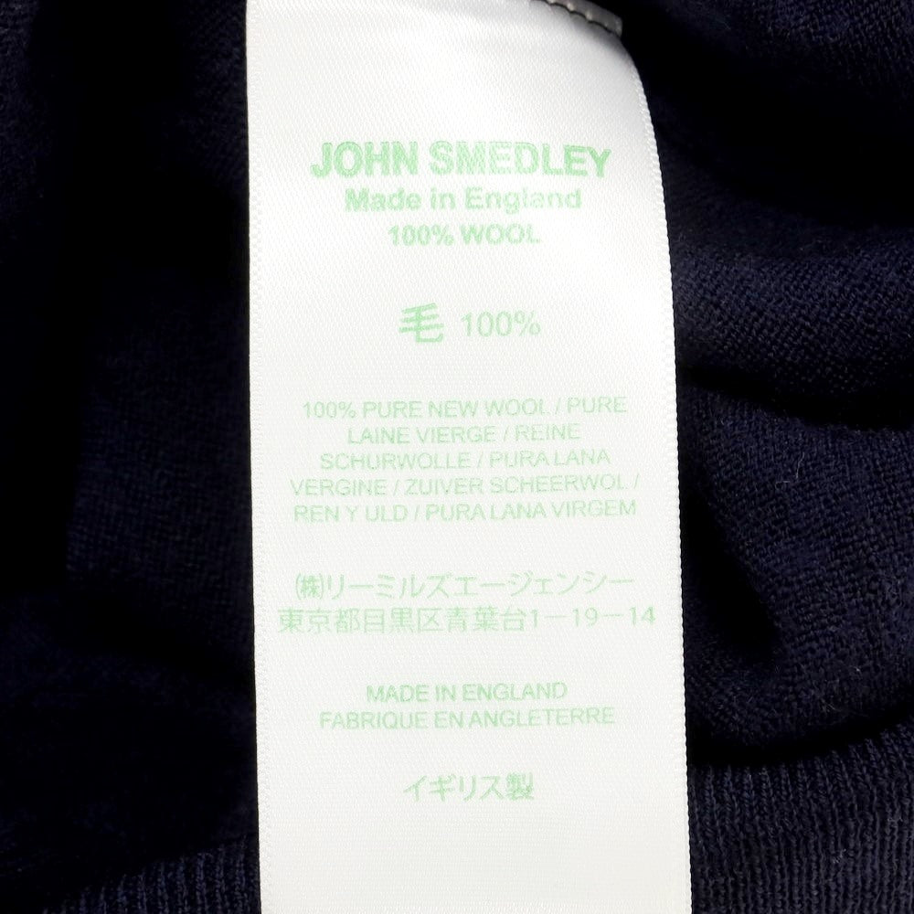 【中古】ジョンスメドレー JOHN SMEDLEY ハイゲージウール タートルネックニット ネイビー【 S 】【 状態ランクA 】【 メンズ 】