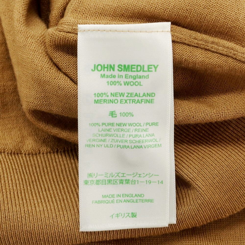 【中古】ジョンスメドレー JOHN SMEDLEY ウール 長袖 ポロニット キャメルブラウン【サイズM】【BRW】【A/W】【状態ランクA】【メンズ】