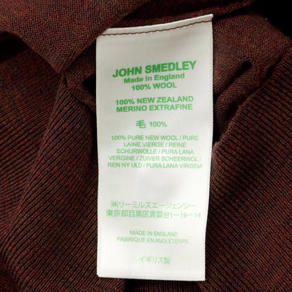 【中古】ジョンスメドレー JOHN SMEDLEY ウール 長袖 ポロニット ボルドー【サイズS】【PUP】【A/W】【状態ランクA】【メンズ】