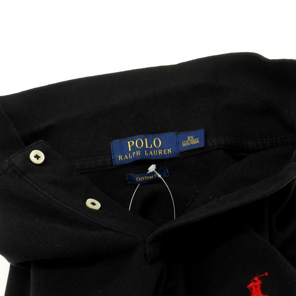 【中古】ポロ ラルフローレン Polo Ralph Lauren コットン 長袖ポロシャツ ブラック【サイズXS】【BLK】【S/S/A/W】【状態ランクB】【メンズ】