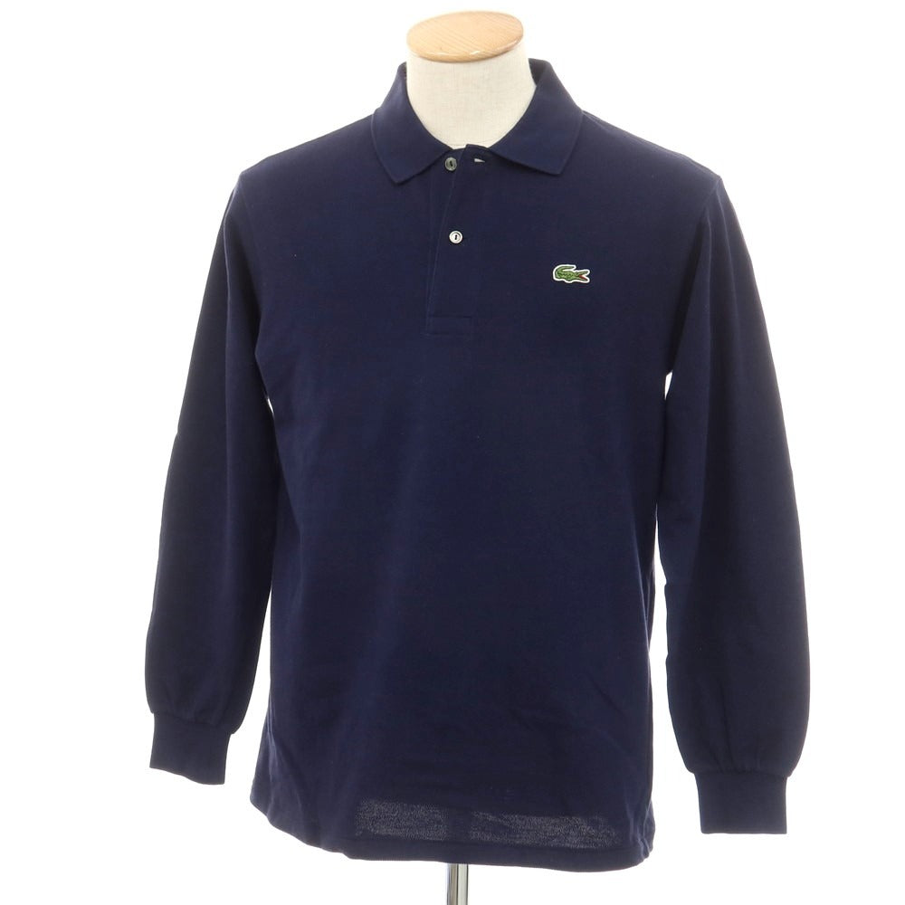 【中古】ラコステ LACOSTE コットン 長袖ポロシャツ ネイビー【サイズUS S】【NVY】【S/S/A/W】【状態ランクB】【メンズ】