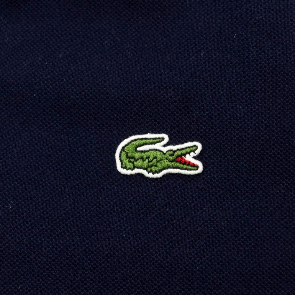 【中古】ラコステ LACOSTE コットン 長袖ポロシャツ ネイビー【サイズUS S】【NVY】【S/S/A/W】【状態ランクB】【メンズ】