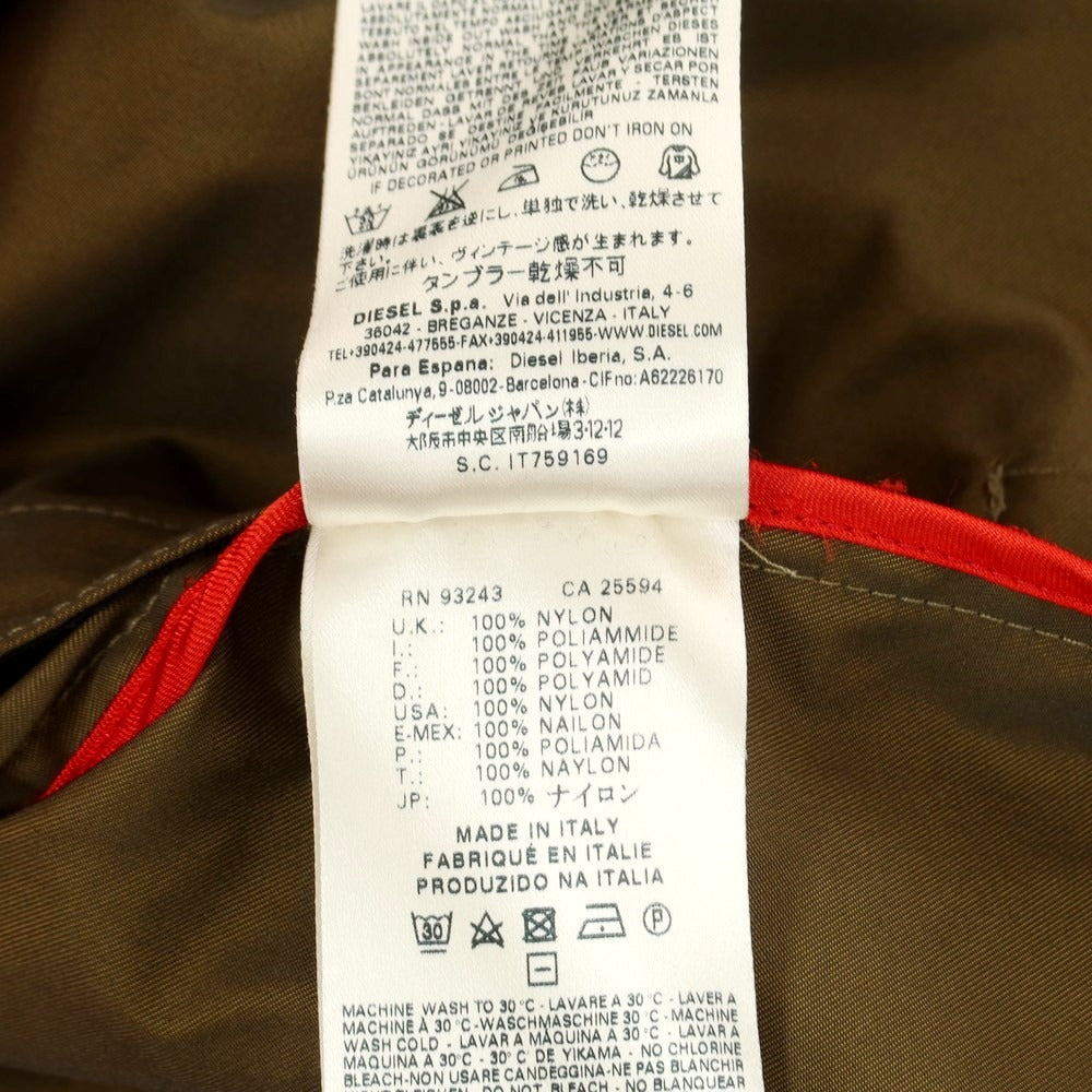 【中古】ディーゼルブラックゴールド DIESEL BLACK GOLD ポリエステル ステンカラーコート オリーブ【サイズ44】【 状態ランクB 】【 メンズ 】 [EPD]