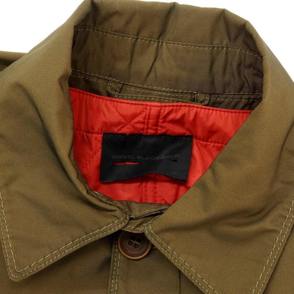 【中古】ディーゼルブラックゴールド DIESEL BLACK GOLD ポリエステル ステンカラーコート オリーブ【サイズ44】【 状態ランクB 】【 メンズ 】 [EPD]