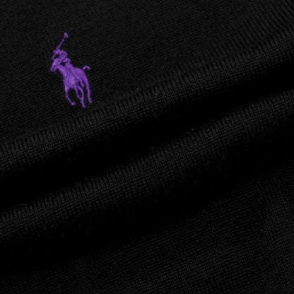 【中古】ポロ ラルフローレン Polo Ralph Lauren ウール Vネック プルオーバーニット ブラック【サイズS】【BLK】【A/W】【状態ランクB】【メンズ】