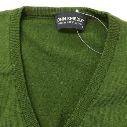 【中古】ジョンスメドレー JOHN SMEDLEY ウール Vネック プルオーバーニット グリーン系【サイズS】【GRN】【A/W】【状態ランクB】【メンズ】