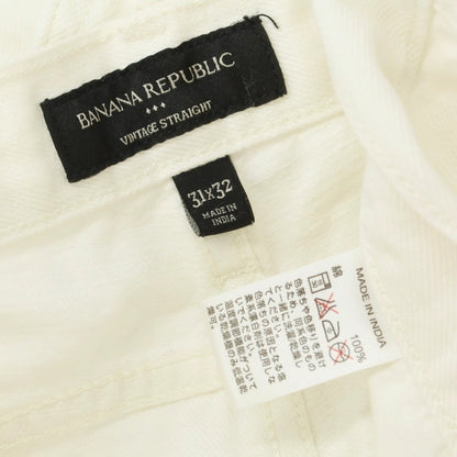 【中古】バナナリパブリック Banana Republic ジーンズ デニムパンツ ホワイト【サイズ31】【WHT】【S/S/A/W】【状態ランクC】【メンズ】