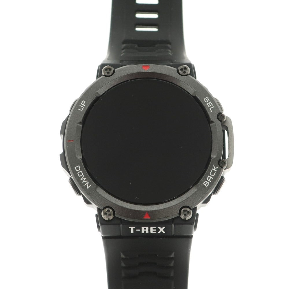 【中古】アマズフィット Amazfit T-Rex2 ポリマー合金×ラバー スマートウォッチ 腕時計 ブラック【 状態ランクB 】【 メンズ 】