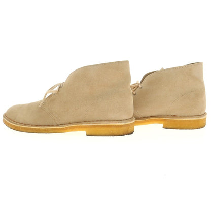 【中古】クラークス Clarks スエード デザートブーツ ベージュ【 UK9 】【 状態ランクC 】【 メンズ 】