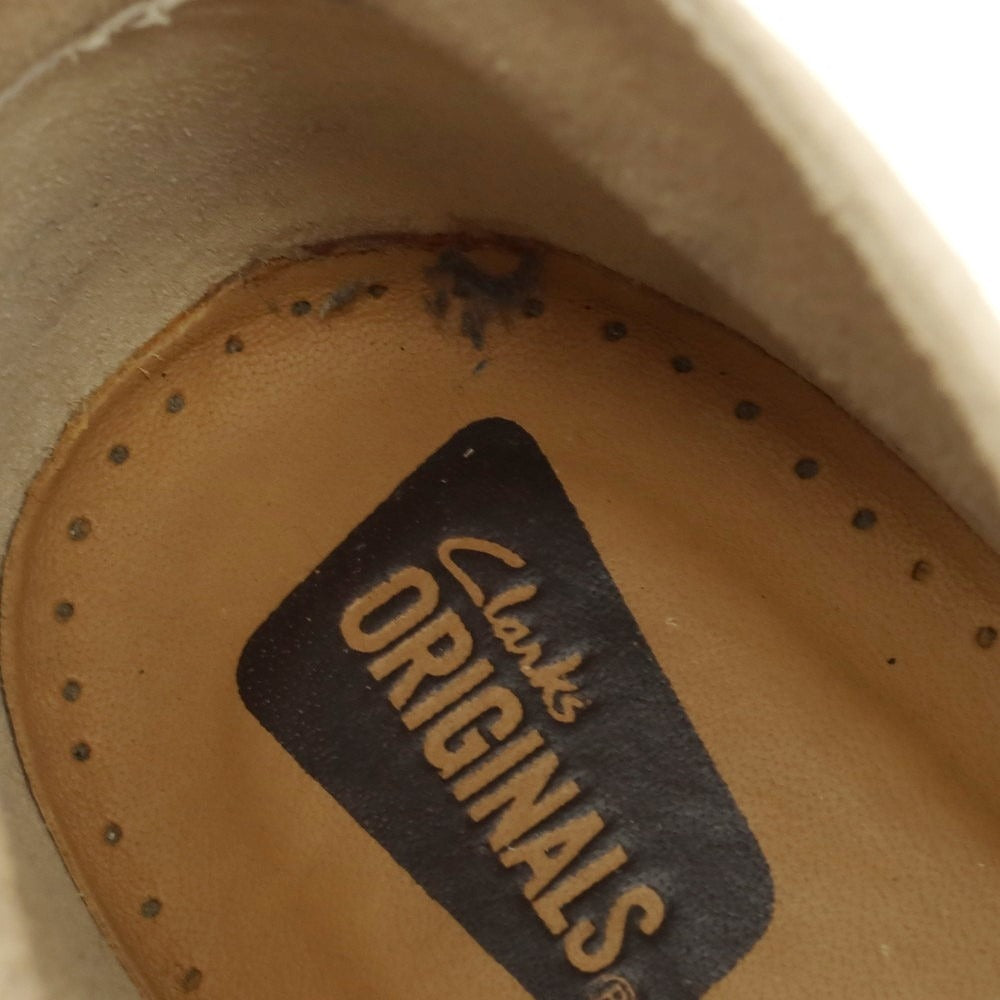 【中古】クラークス Clarks スエード デザートブーツ ベージュ【 UK9 】【 状態ランクC 】【 メンズ 】