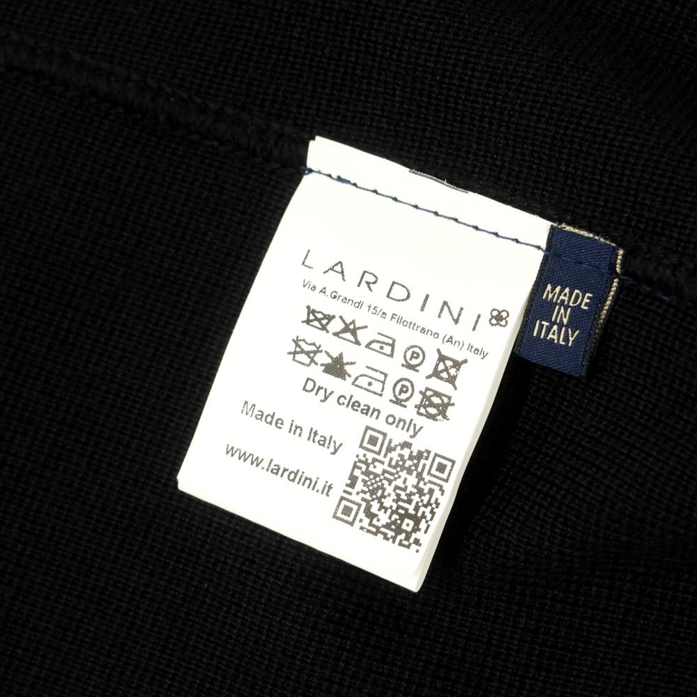 【中古】ラルディーニ LARDINI ウール ダブル ニットジャケット ブラック【サイズS】【BLK】【A/W】【状態ランクB】【メンズ】