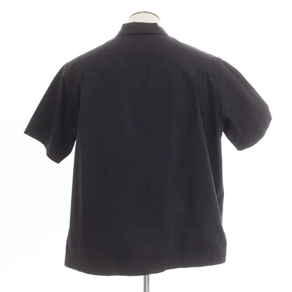 【中古】サカイ Sacai 2024年春夏 コットンナイロン ハーフジップ 半袖シャツ ブラック【サイズ4】【BLK】【S/S】【状態ランクB】【メンズ】