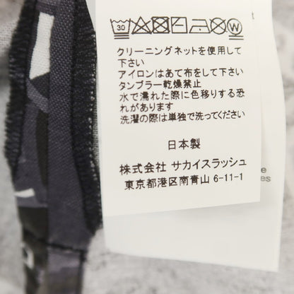 【中古】サカイ Sacai 2022年春夏 コットン オープンカラー 半袖シャツ グレーxブラック【サイズ4】【GRY】【S/S】【状態ランクA】【メンズ】