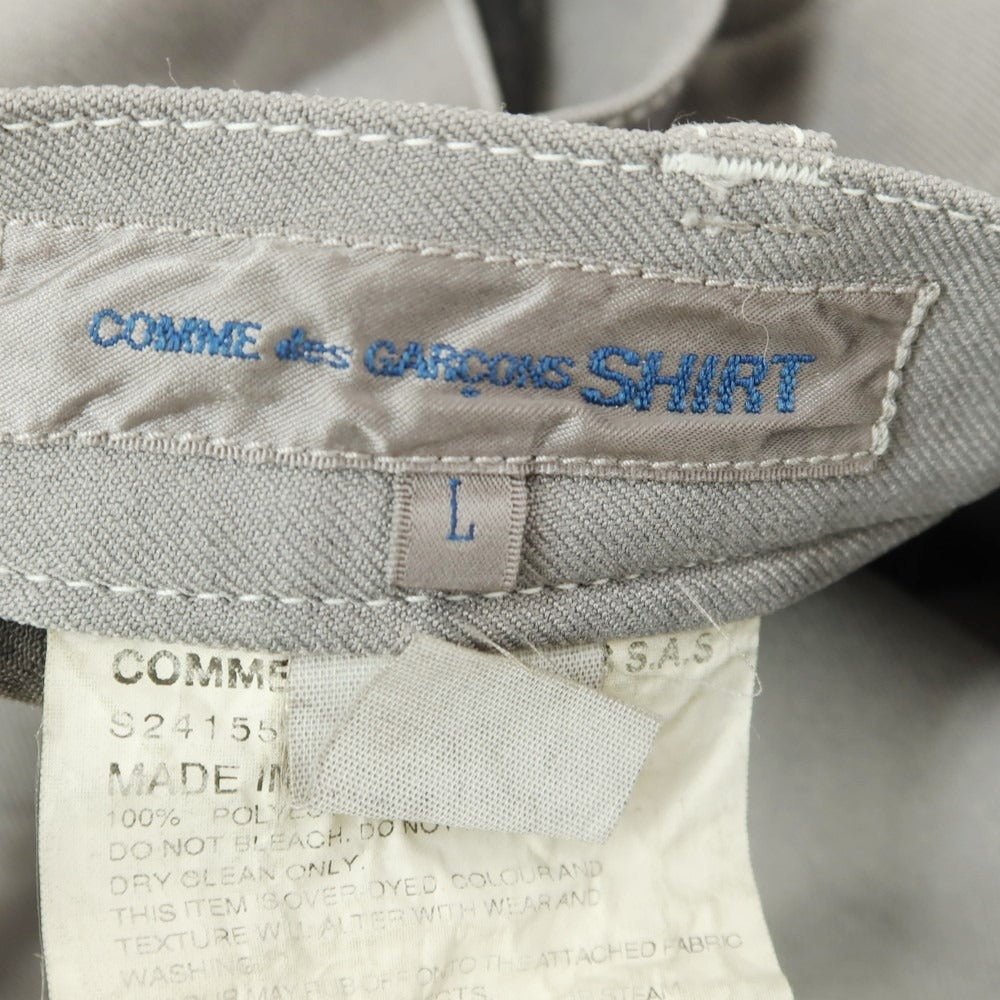 【中古】コムデギャルソンシャツ COMME des GARCONS SHIRT 2016年春夏 ポリエステル カジュアルスラックスパンツ グレー【サイズL】【GRY】【S/S】【状態ランクB】【メンズ】