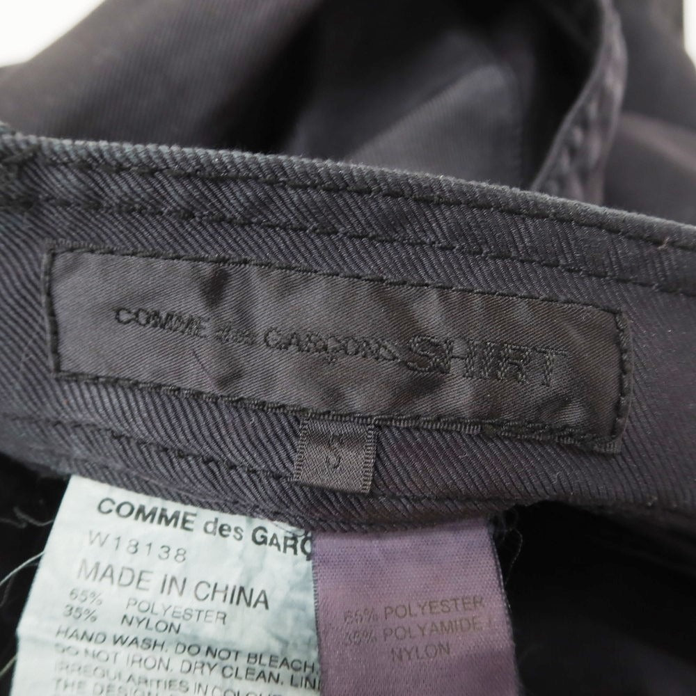 【中古】コムデギャルソンシャツ COMME des GARCONS SHIRT 2010年秋冬 ポリエステルナイロン カジュアルスラックスパンツ ブラック【サイズS】【BLK】【S/S/A/W】【状態ランクC】【メンズ】